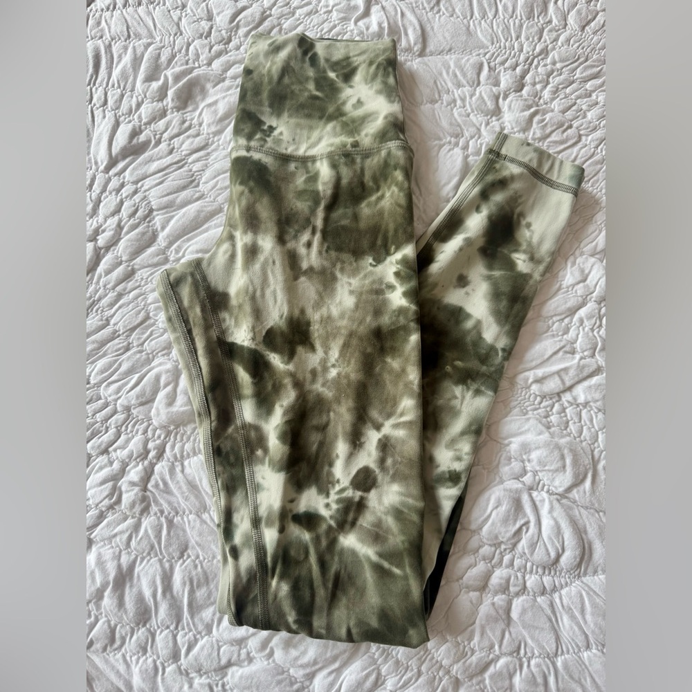 lululemon align olive Tie-Dye Leggings